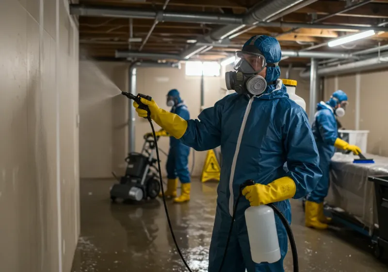 Basement Sanitization and Antimicrobial Treatment process in Dayton, NV